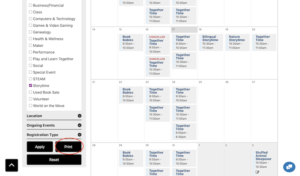 Filter and print calendar