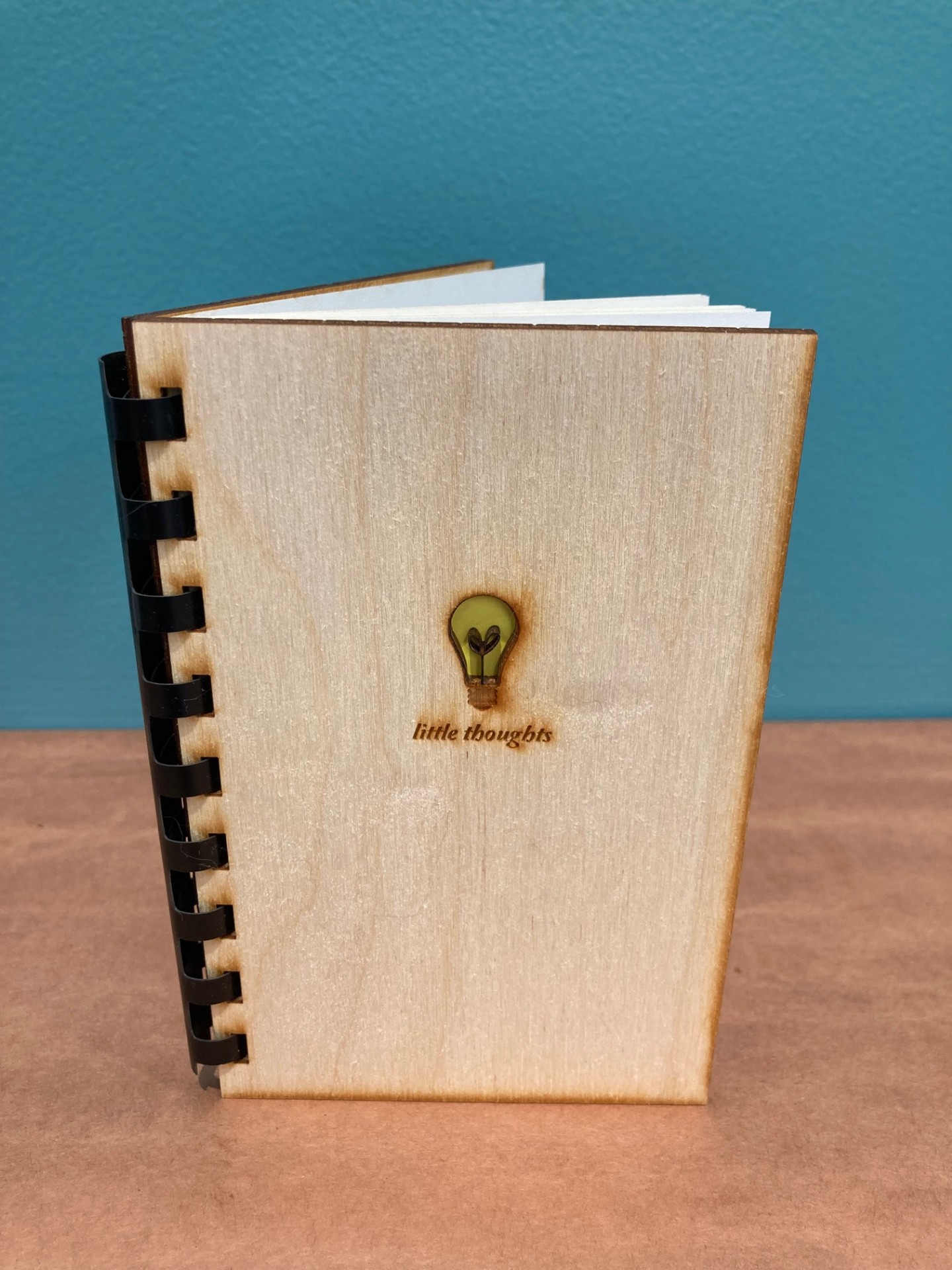 Wood-covered notebook